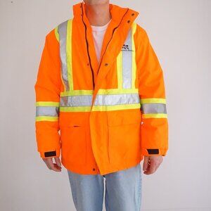 WildRiver Classic Sport Orange Yellow Reflective Outdoor Winter Jacket Medium